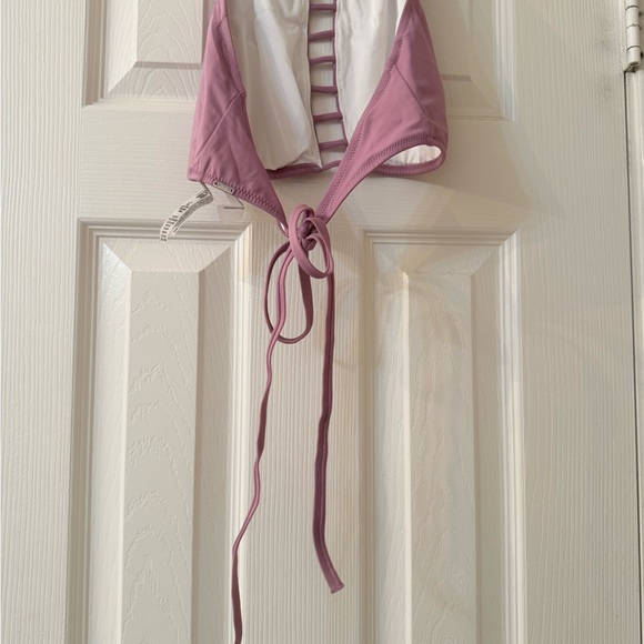 VS PINK Purple Strappy Halter Swim Top - Picture 5 of 5